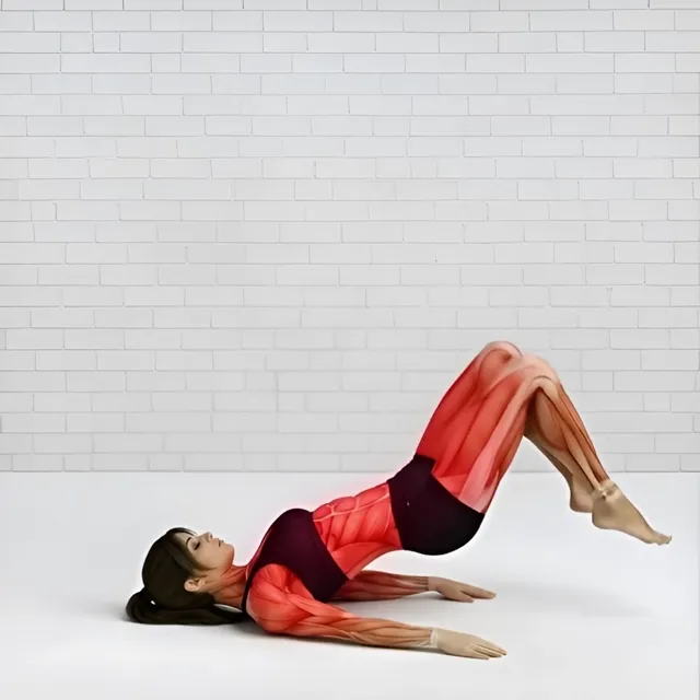 Lonero kalça köprüsü (glute bridge) ile kalçayı yukarı kaldırma — starting position