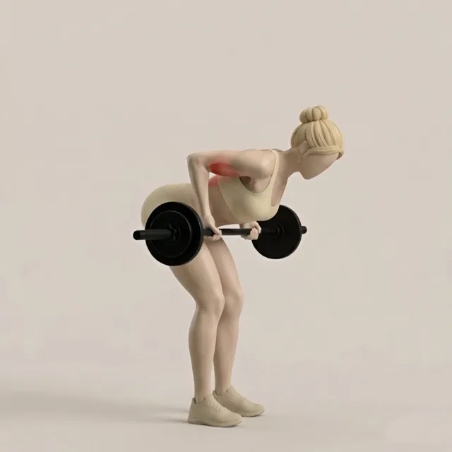 barbell row — starting position