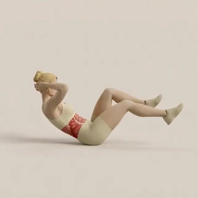 bicycle crunch — starting position
