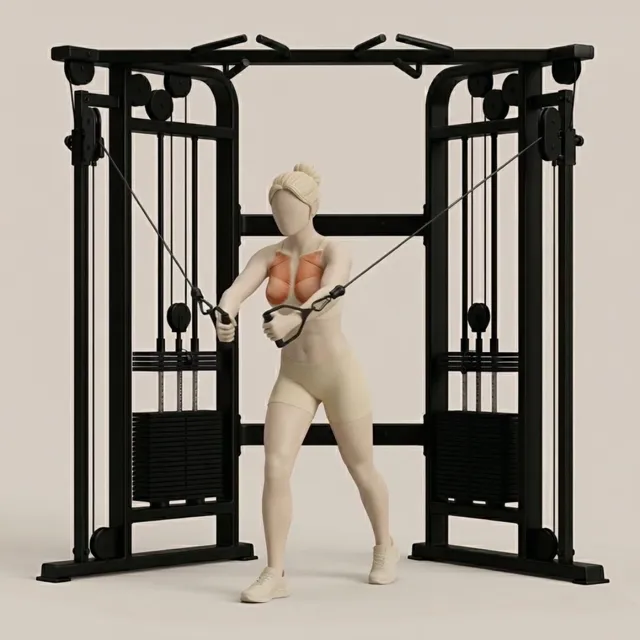 cable crossover — starting position