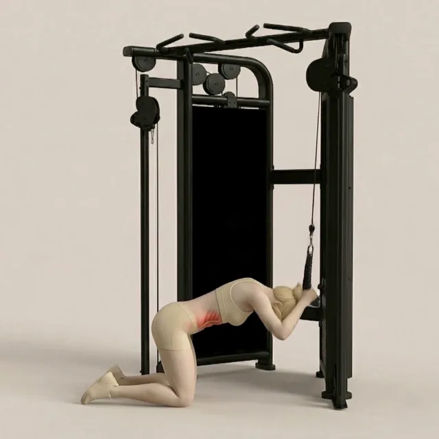 cable crunch — starting position