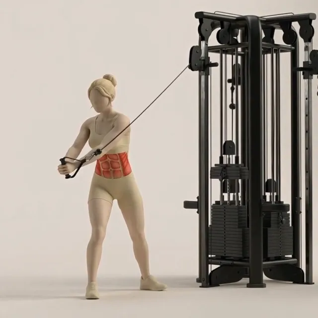 Lonero cable woodchopper — starting position