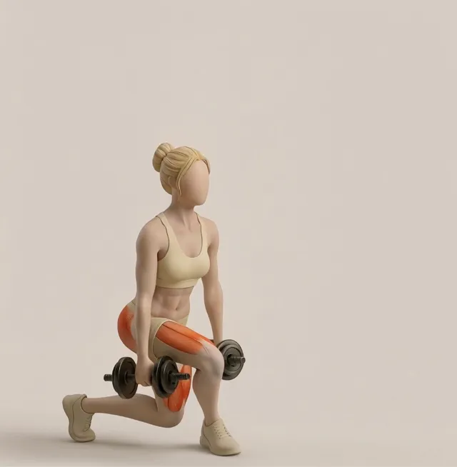 curtsy lunge — starting position