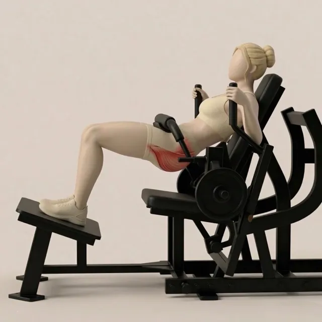 Lonero glute drive makinesi — starting position