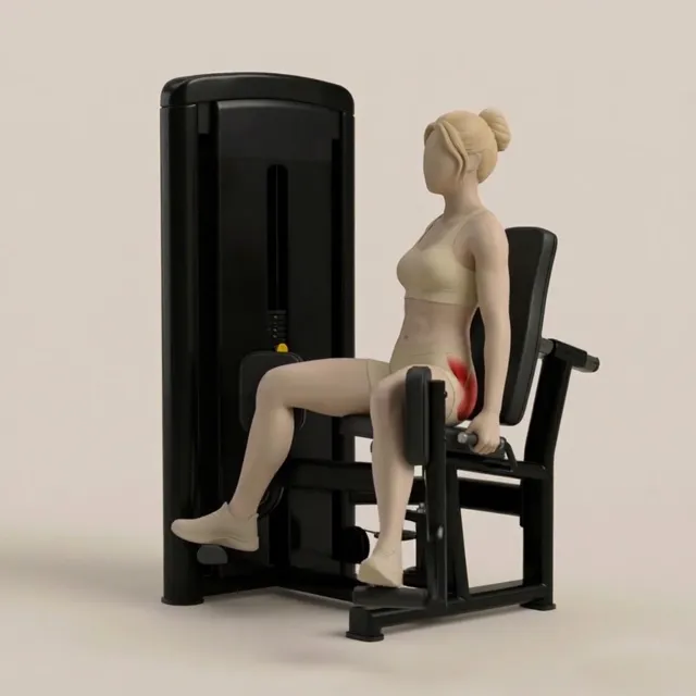hip adduction machine — starting position