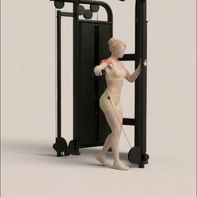 cable lateral raise — starting position