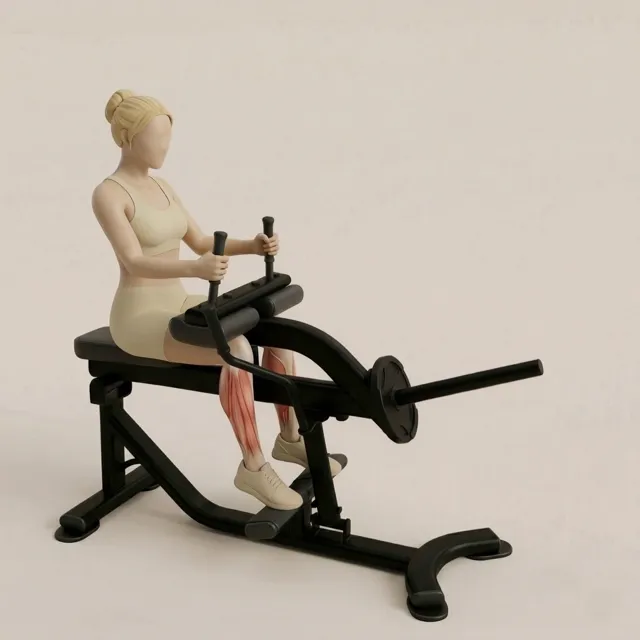 seated calf raise — starting position