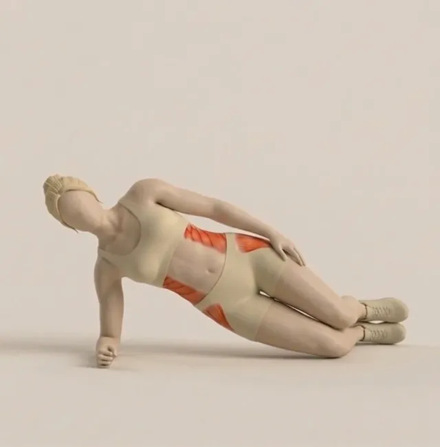 side knee plank — starting position
