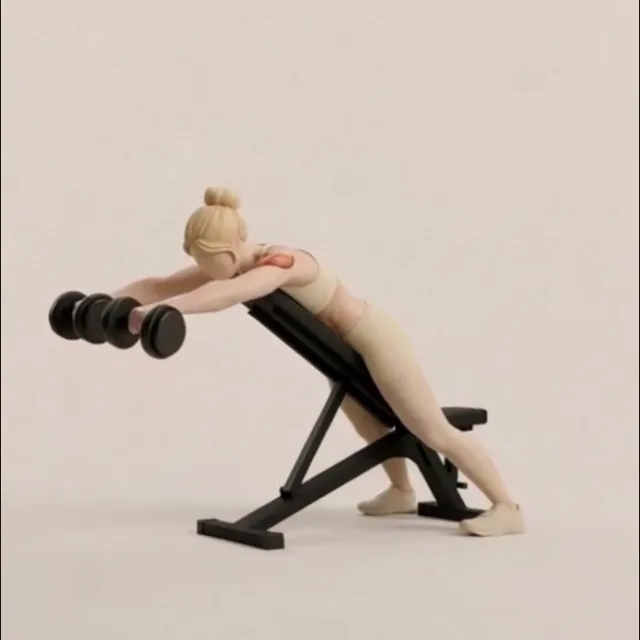 Dumbbell Chest Support Front Raise — starting position
