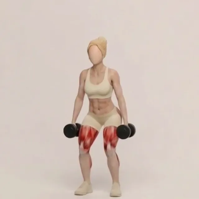 dumbbell farmer carry squat — starting position