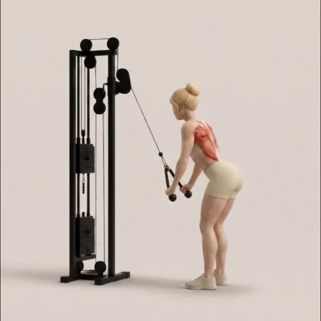 cable straight arm pulldown — starting position