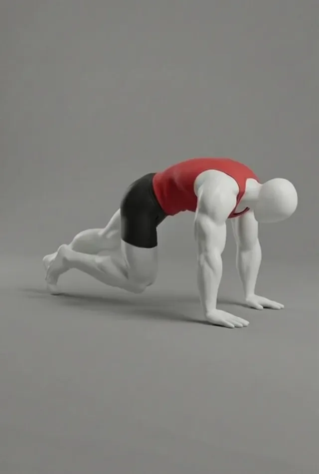 cross-body mountain climbers — starting position