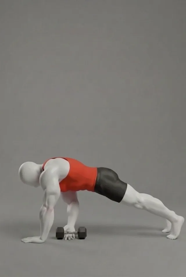 Dumbbell Drag — starting position