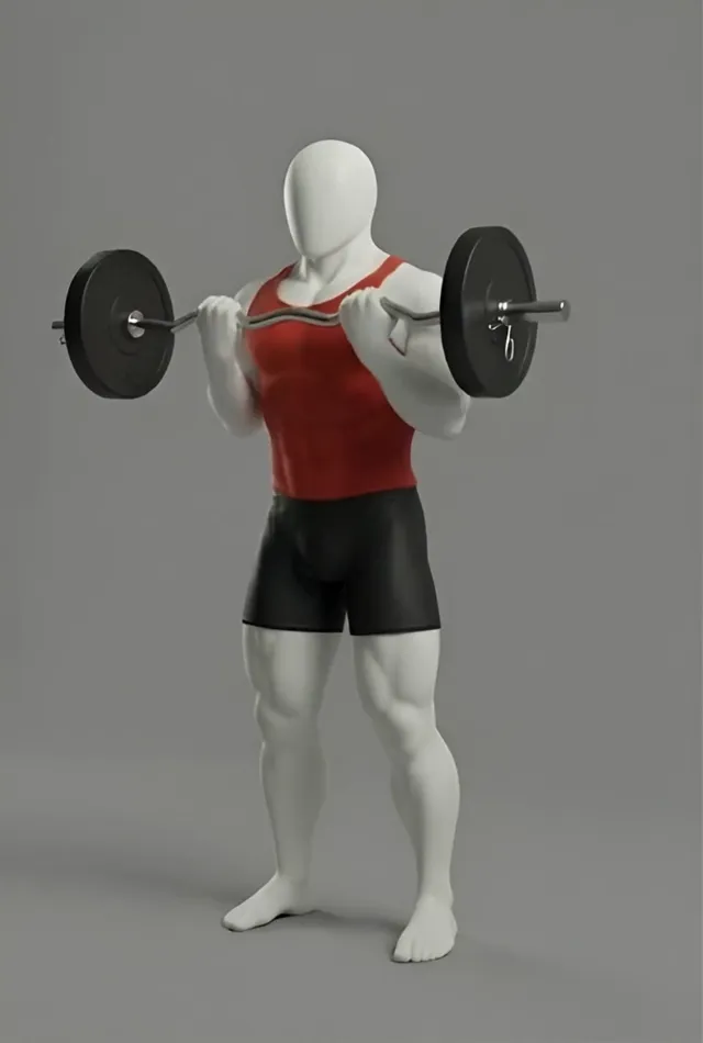 EZ Bar Curl — starting position