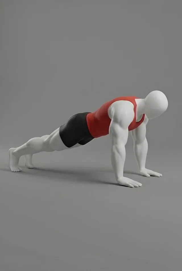 high plank — starting position
