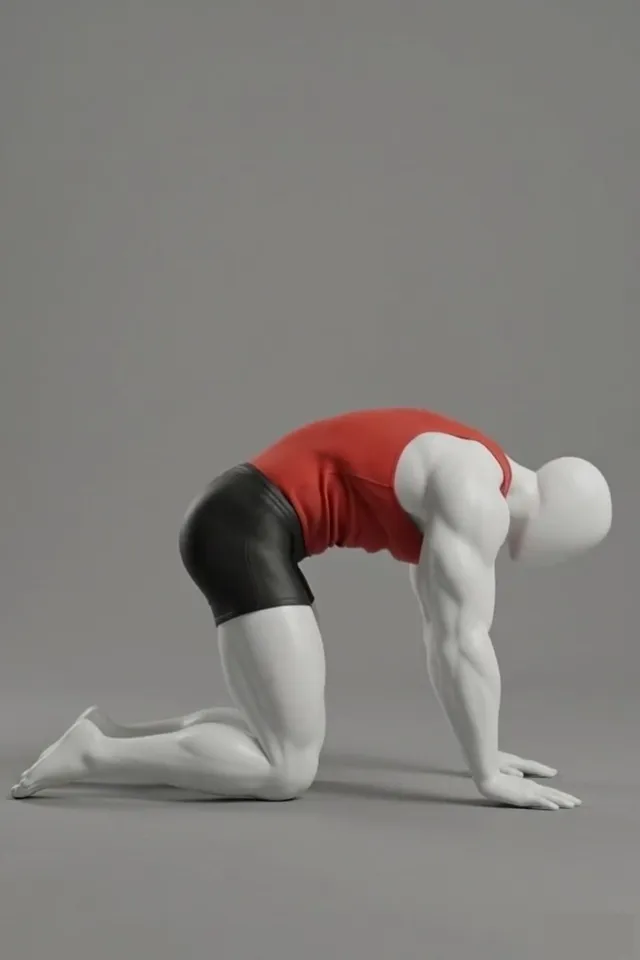 Cat Cow sırt esnetme — starting position