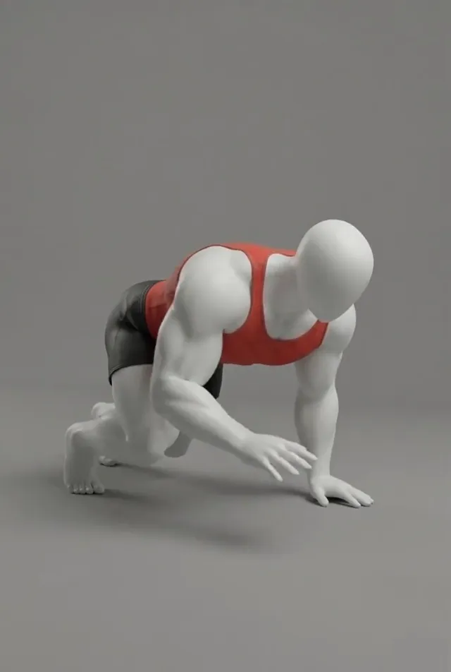 bear crawl — starting position