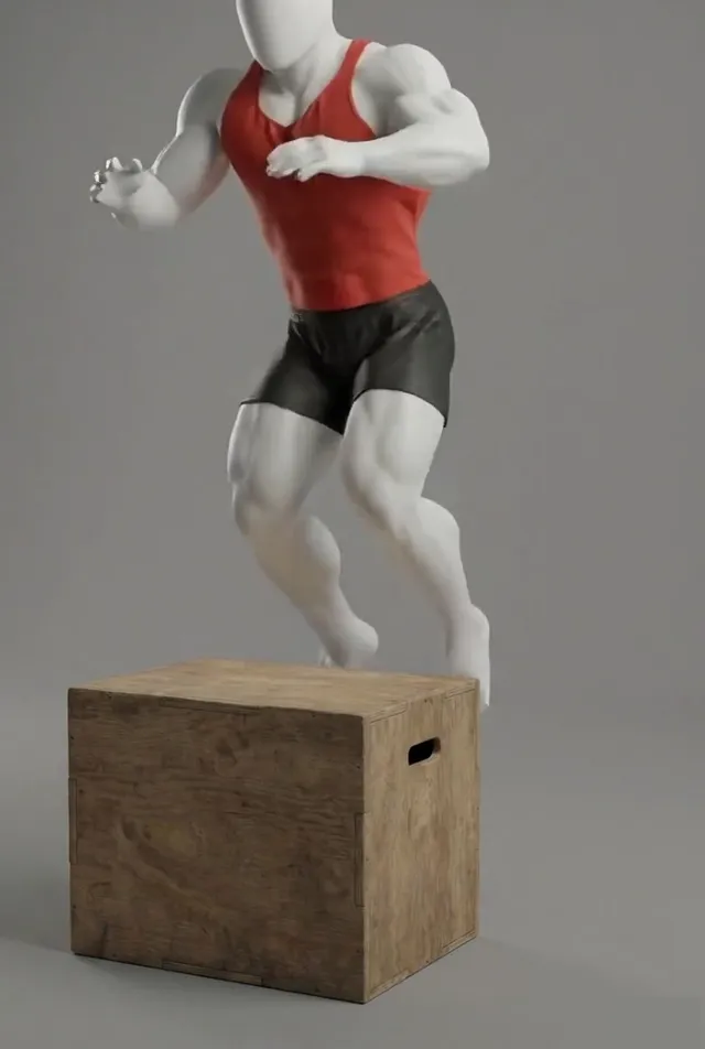 box jump — starting position
