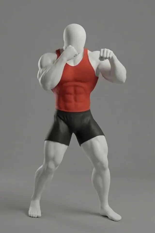 Kick boks — starting position