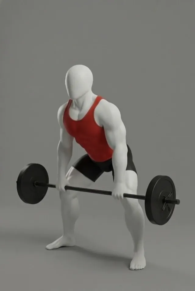 Barbell Sumo Deadlift — starting position