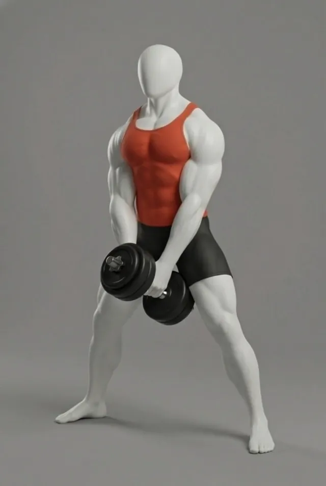 dumbbell sumo deadlift — starting position