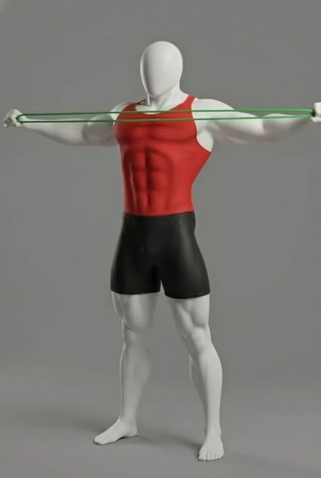 banded pull-apart (arka omuz odaklı) — starting position