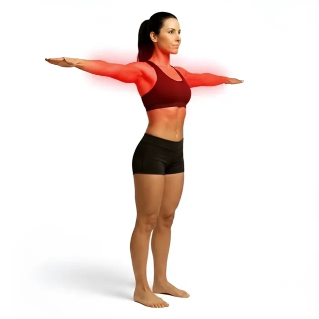 Arm Up Down Stretch — starting position