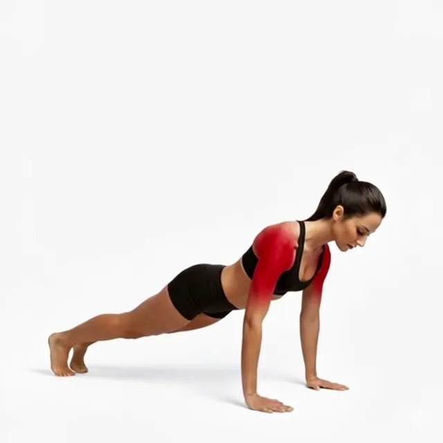 İleri Seviye Dar Şınav (Burun Yere Temaslı) — starting position