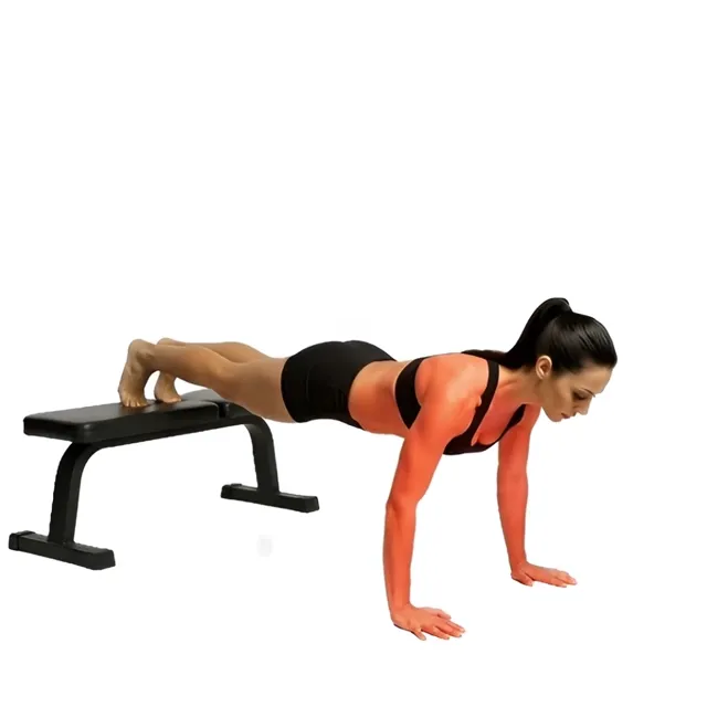 Decline Close Push Ups — starting position