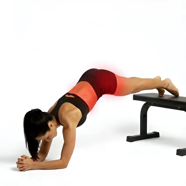 Decline Elbow Plank Leg Lift — starting position