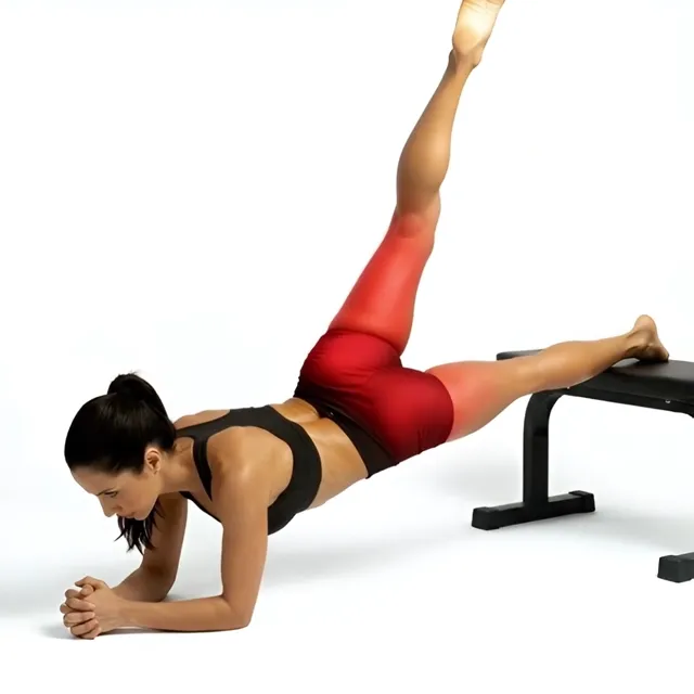 Decline Elbow Plank – Rocking — starting position