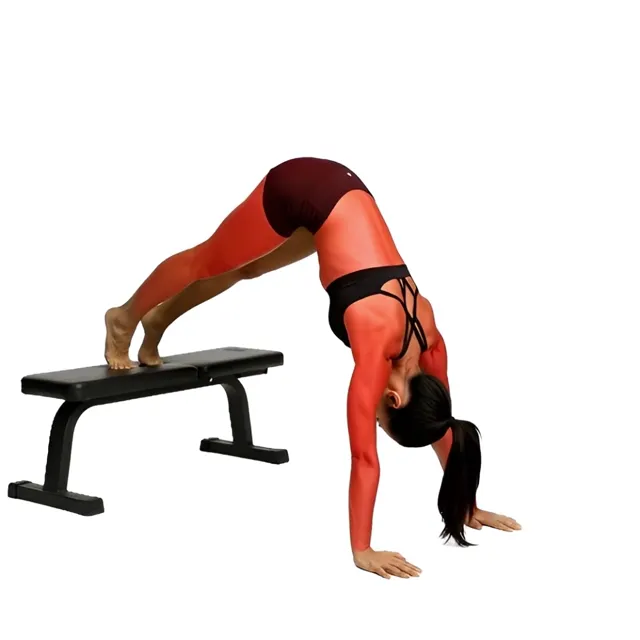 Decline Pike Push Up Hold — starting position