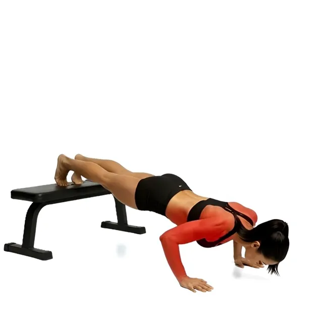 Decline Wide Push Ups — starting position