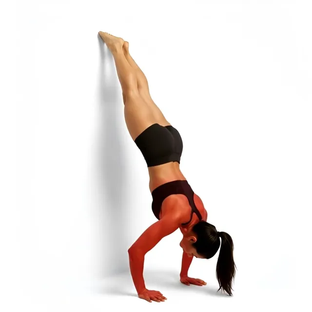 Handstand Close Pushups — starting position