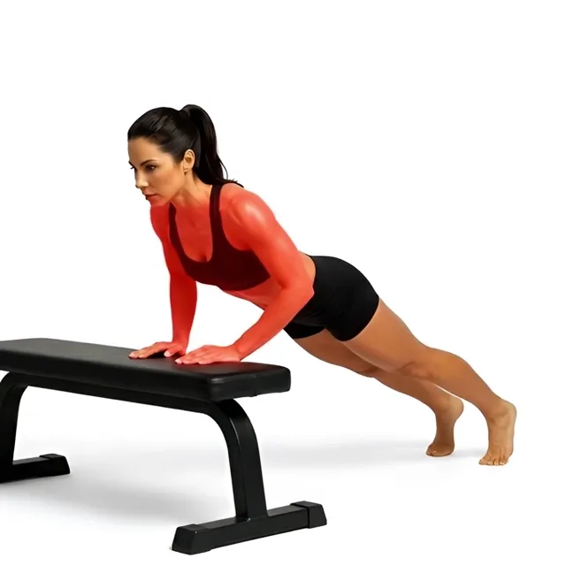 Incline Close Grip Half Push Up — starting position