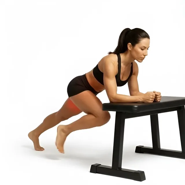 Incline Elbow Mountain Climber — starting position
