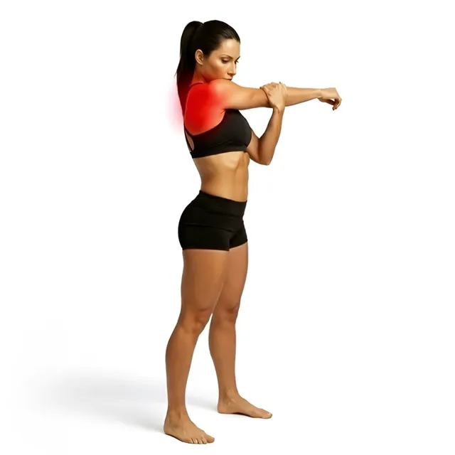 Ayakta Deltoid Esnetme (Üst Kol Üzerinden) — starting position