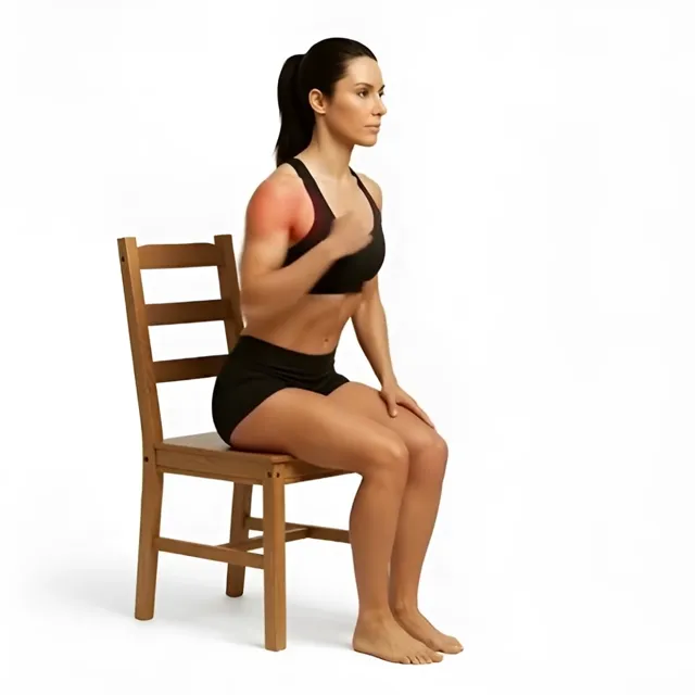 Sandalyede oturarak yumruk atma — starting position