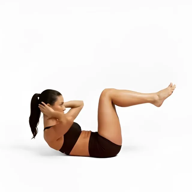 Lonero air twisting crunch advanced — starting position