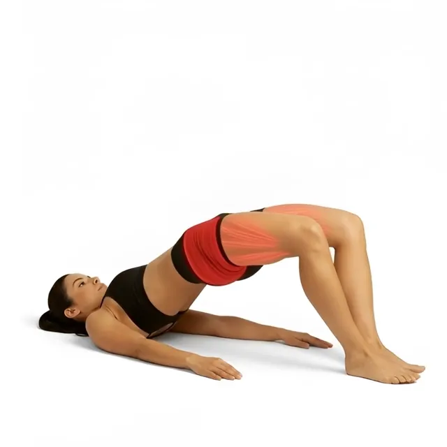 frog glute bridge — starting position