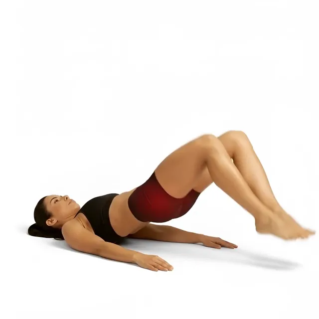 frog glute leg lift — starting position
