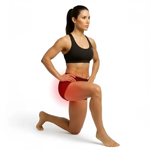 Lonero glute ve kalça açma esnetmesi — starting position