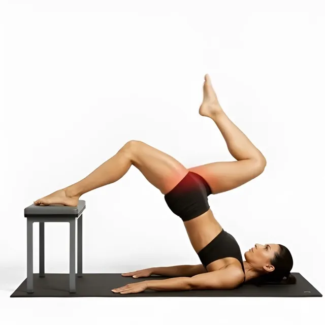 Tek bacak glute bridge — starting position