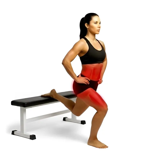 Lonero Bulgarian half split squat — starting position