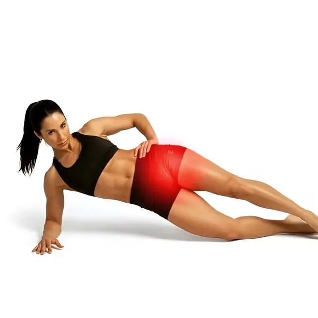 Clamshell leg bent — starting position