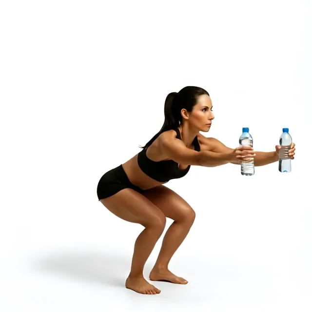 Lonero dead fly bodyweight squat — starting position