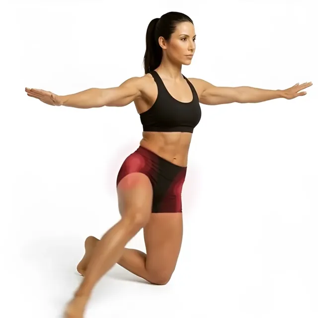 Diz üstü kalça açma (inner thigh push-out) — starting position