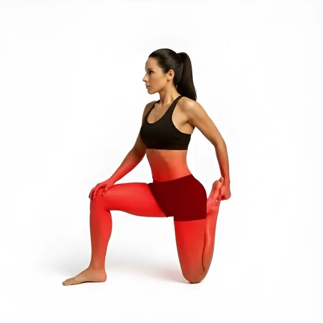 quadriceps stretch — starting position