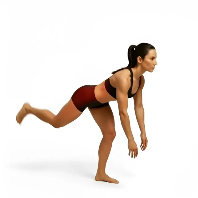 Tek bacak Romen deadlift — starting position