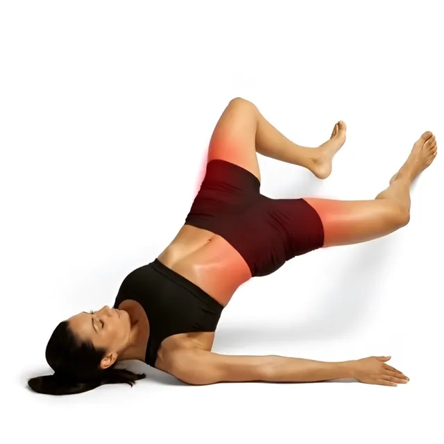 Sırtüstü adduktör esnetme (supine inner thigh stretch) — starting position